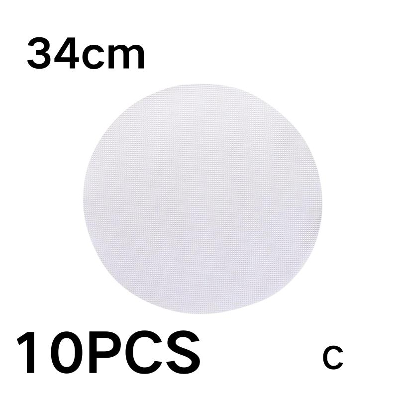 24/30/34/40/48cm Silicone Steamer Mesh Mats High Temperature Resistance Steamer Cloth Reusable Non-Stick Round Steamer Pad 10PCS