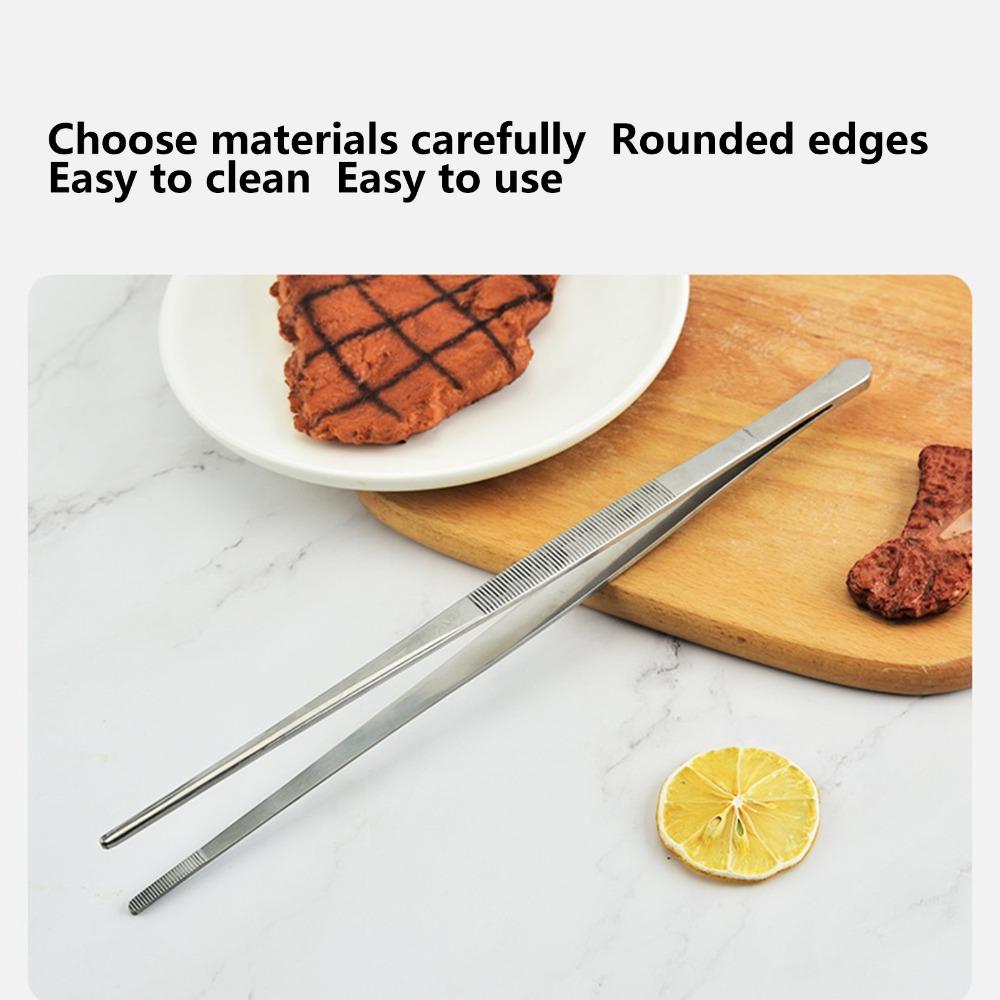Multifunction Buffet Clamp Silver Bread Clip Practical Kitchen Tweezers BBQ