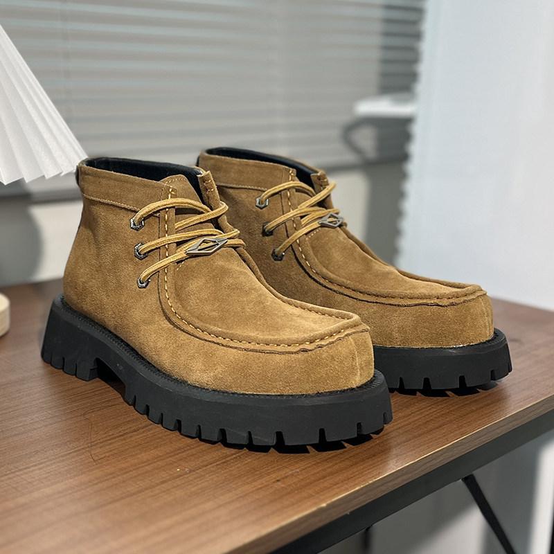 Men Women Martin Boots Autumn Winter Casual Ankle Boots Non‑Slip Wear‑Resistant Lace‑Up Shoes Outdoor Daily Footwear