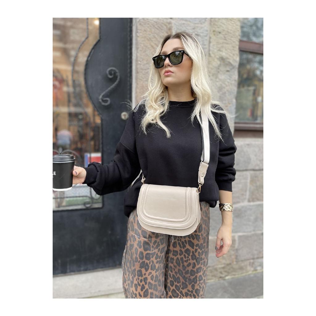 Women's Black Thick Crossbody Bag