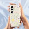 Для Samsung Galaxy S25 Чехол Печать узора с мелкими цветами Прямой край ТПУ Задняя крышка для телефона