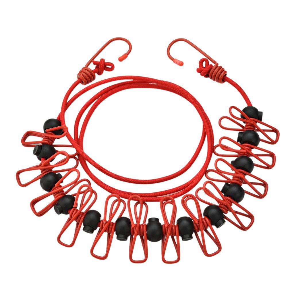 Выдвижные бельевые веревки Выдвижная бельевая веревка для путешествий Бельевая веревка с 12 прищепками Веревка для сушки белья