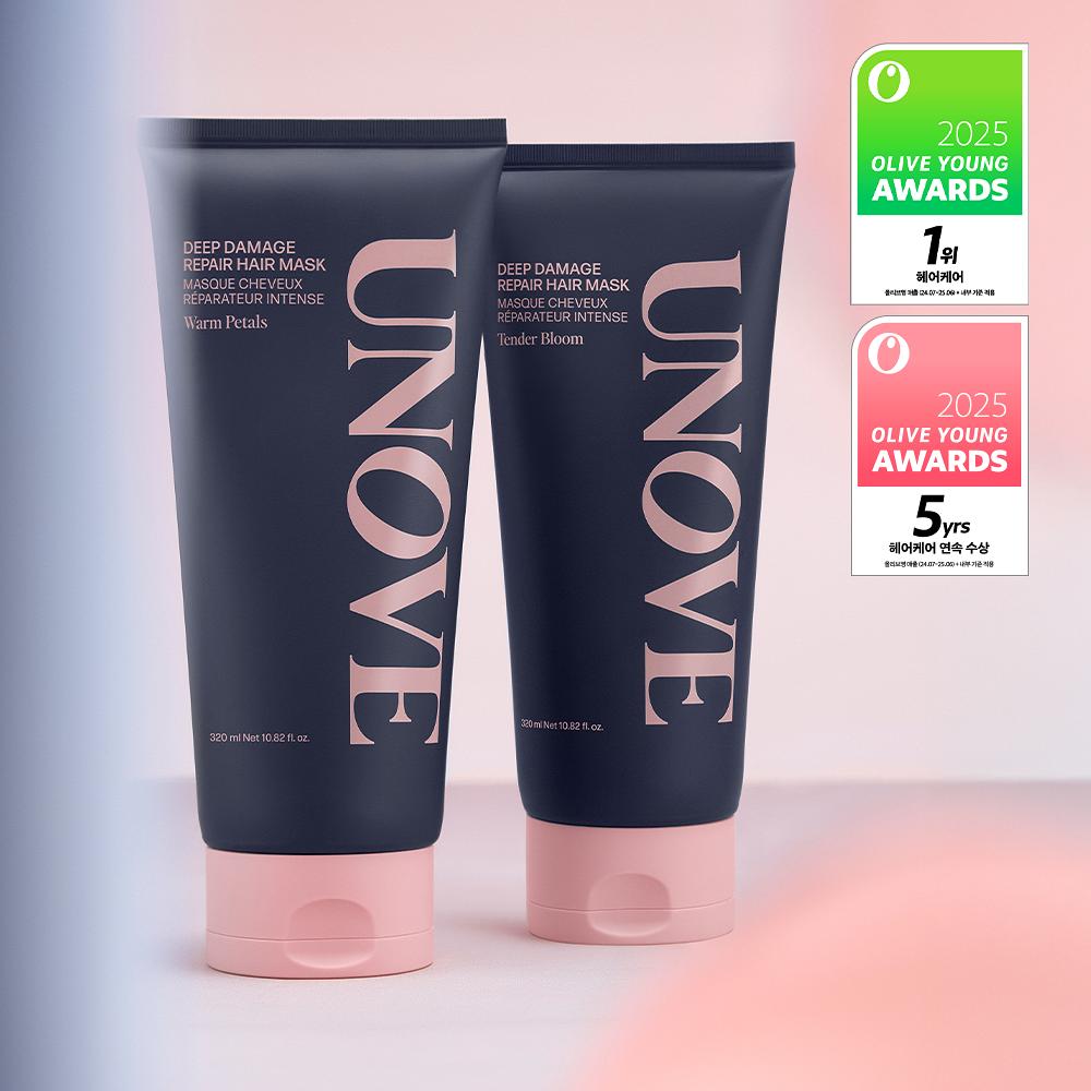 UNOVE Deep Damage Repair Hair Mask Intensive Nourishing Hair Care 320ml x 2