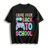 Game Over Back To School Детская футболка с графическим принтом игрового контроллера 100% хлопок