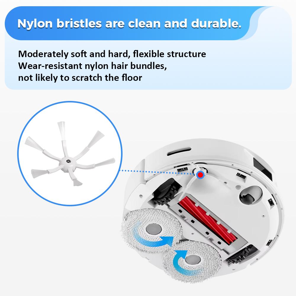 Robot Vacuum Side Brush Part For Xiaomi 1st for Roborock S5/S50/S51/S52/S55/S6/S60/S4 Max/S5 Max/S6 MaxV/S6 Pure/S7 Max/T7S Plus