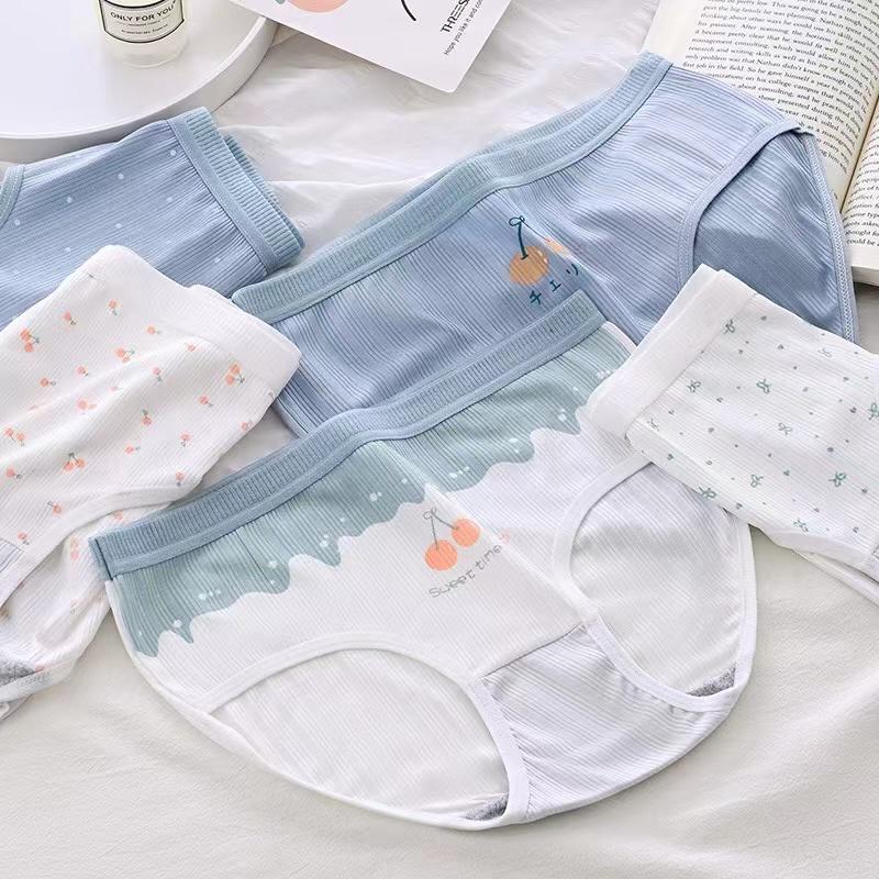 Женское хлопковое нижнее белье Сексуальные трусики-стринги Модные Мягкие Удобные Девичьи трусики Средней посадки Бесшовные трусы Женское нижнее белье