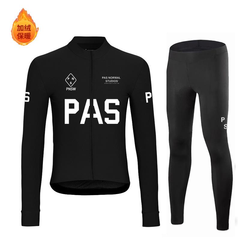 Winter Outdoor Sports Long-sleeved Cycling Clothes Men and Women Quick-drying Fleece Double Arrow Seat Cushion 2026 Winter Fleece Cycling Clothes Set