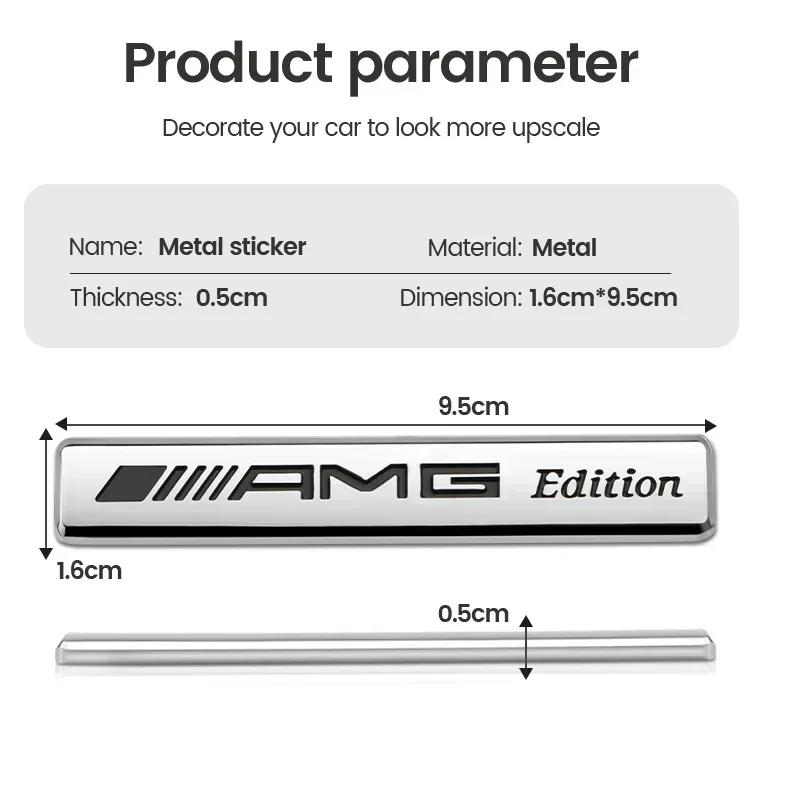 UKY5 Car Metal Emblem Stickers Reflective Decor Decals For Mercedes-Benz A/B/GLA/CLA Smart AMG W108 W124 W126 W140 W168 W169 W176 GLB