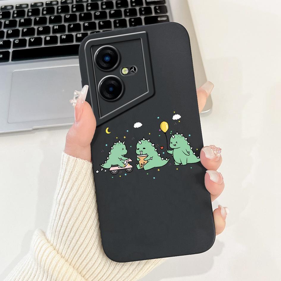 Чехол для Tecno Pova Neo LE6 LE6h Ударопрочный чехол Милый Астронавт Жидкий силиконовый бампер Для Tecno Pova Neo 3 LH6n PovaNeo Чехол