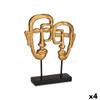 Decorative Figure Face Golden 27 X 32.5 X 10.5 Cm (4 Units)