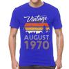 Vintage 1970 August T Shirt Mens Cotton Oversized Printing T Shirts Harajuku Tshirt 50th Birthday EMO Men  Tees Tops