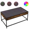 Infinity LED Coffee Table with Smoked Oak Finish 90 x 50 x 41 cm