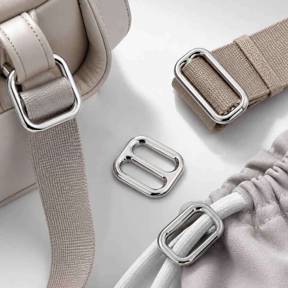 10PCS Zinc Alloy Strap Keeper Buckle Flat Shape Belt Slide Buckle Clothing Accessories