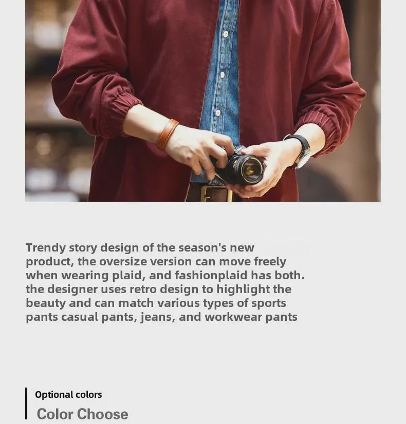 Мужская красная повседневная куртка Green Deer Retro Harrington на осень/зиму