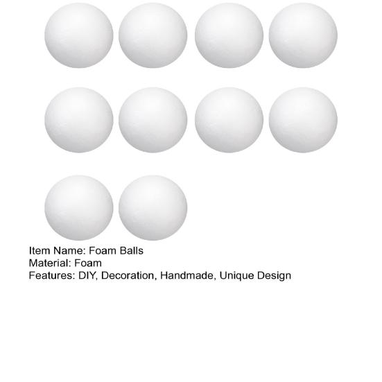 10 шт. шарики из пенопласта рождественские украшения для дошкольного детского сада шарики из пенопласта ручной работы для проектов DIY