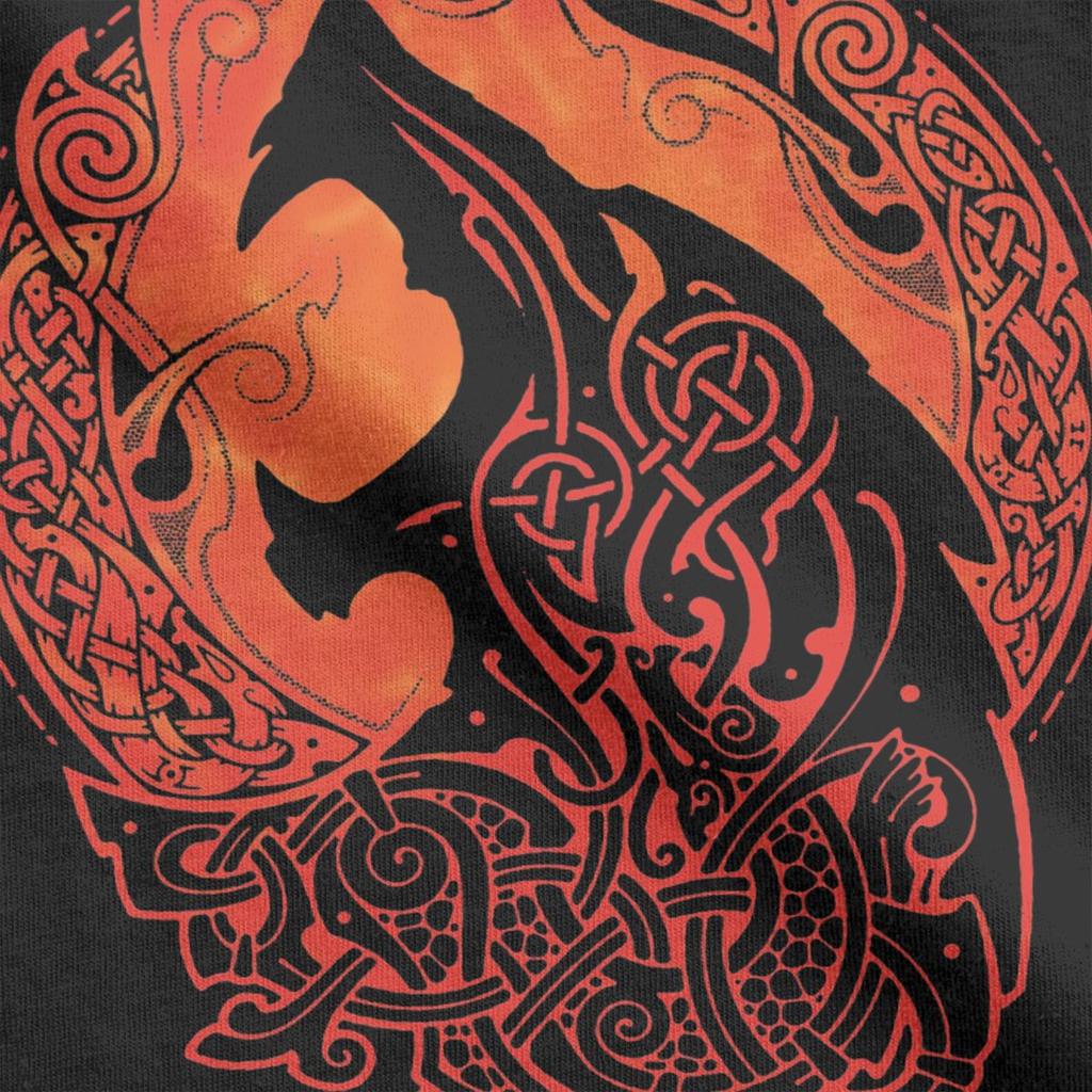 Viking Valhalla Odin Fenrir Loki's Son T-Shirts Men Funny 100% Cotton Tees Round Collar Short Sleeve T Shirt 4XL 5XL Tops