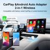 Беспроводной адаптер CarPlay 2в1 Беспроводной адаптер Android Auto AI Смарт-бокс для автомобиля с проводной системой CarPlay Автомобильные интеллектуальные системы