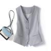 25th Anniversary Women's Black V-Neck Waistcoat: Sleeveless Retro Summer Cardigan