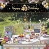 Birthday Celebration Background Banner, Colorful Happy Birthday Design, Polyester Outdoor Indoor Fence Lawn Party Decoration