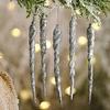 5 шт. Подвесные украшения для зимней вечеринки с дизайном ледяных сосулек для рождественской елки и праздничного внутреннего и наружного украшения