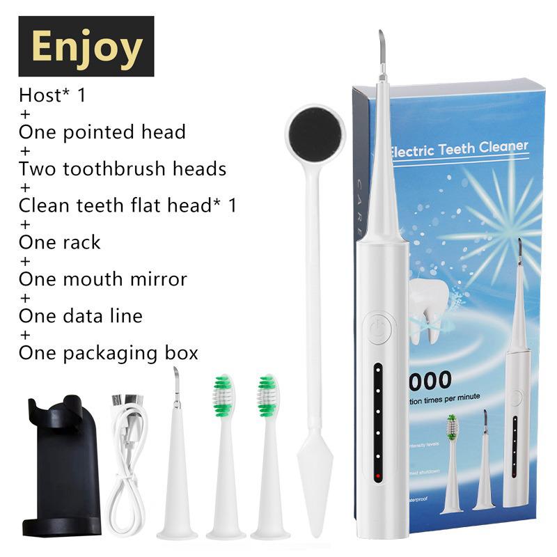 Набор портативных электрических зубных щеток: 6-в-1 очиститель зубов и косметический инструмент
