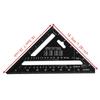 90/45 Degrees Angle Roofing Triangle Angle Protractor 7 Inch Metal Triangle Ruler  For Framing