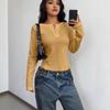 Набор: Короткая жилетка с пуговицами и длинными рукавами в стиле Y2K "Spicy Girl" и юбка для пляжа - Женская одежда Весна/Лето 2025