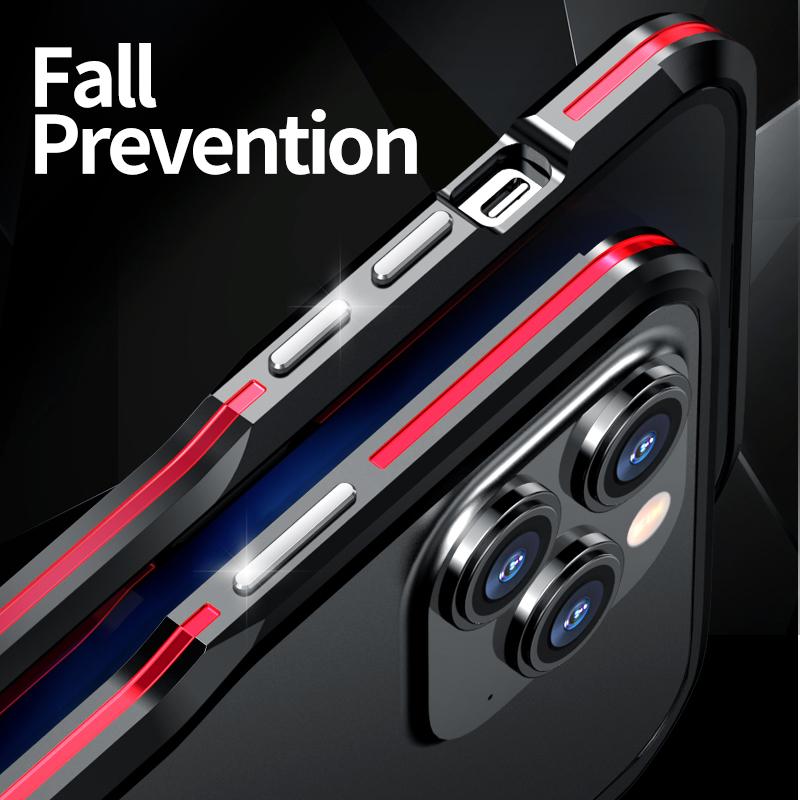 Для IPhone 14 Pro Max Armor Case Роскошный металлический каркас для IPhone 13 12 11 X XR XS 7 8 Легкий противоударный бампер из алюминиевого сплава