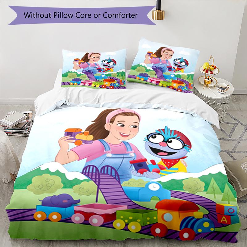 3pcs Ms. Rachel pattern bedding set duvet cover set includes duvet cover &pillowcases, perfect all season bedroom decoration & gift