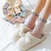 Candy Colors Sleep Bed Sock Winter Warm Coral velvet socks Soft Cashmere Sox Thickening