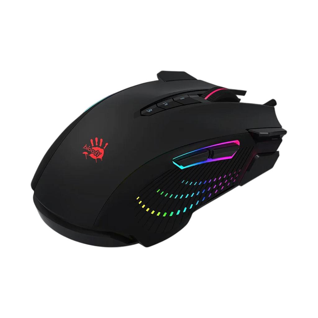 Bloody J90s Gaming Mouse, BC3332-S Gaming Engine, 8000 CPI, Acceleration 25 G, Metal X'Glide Armor Boot