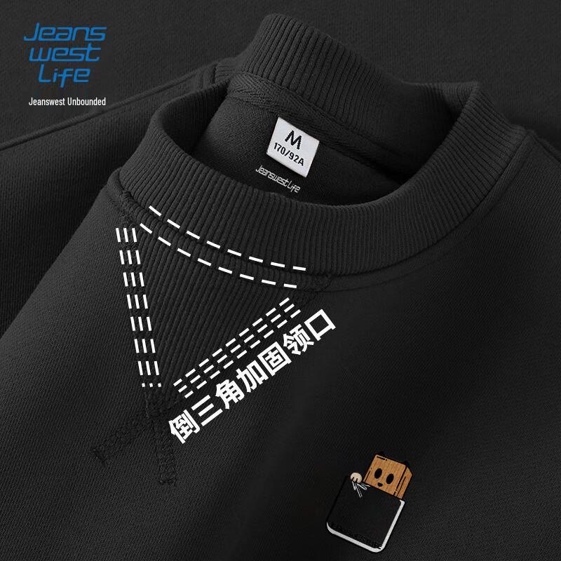 Мужская толстовка с круглым вырезом из тяжелого трикотажа Jeanswest