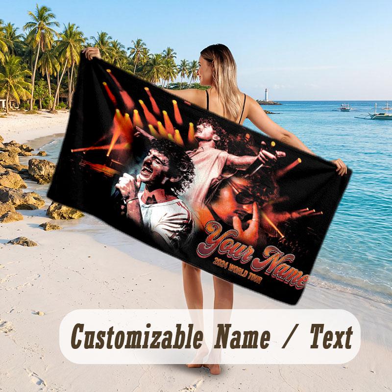 Custom Name Large Beach Towel,Benson Boone Quick Absorbent Towel For Outdoor Travel Poolside