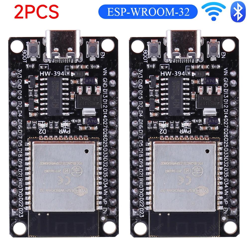 1-10 шт. Плата разработки ESP32 WROOM-32 TYPE-C CH340C/ CP2102 Микромодули WiFi+BT Двухъядерные Беспроводные Модули Сверхнизкого Потребления