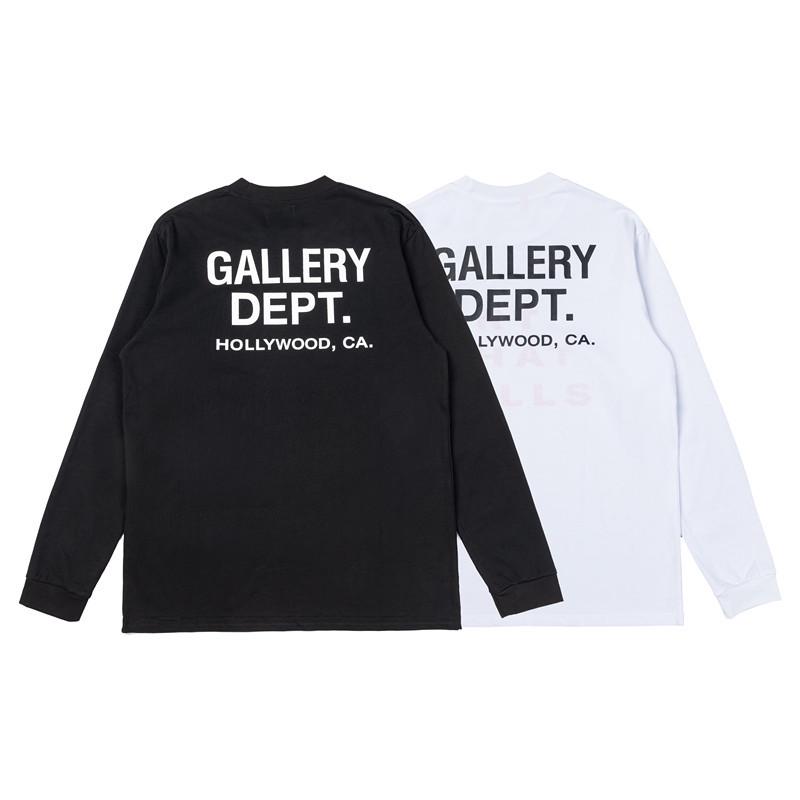 Мужская модная футболка с длинным рукавом Gallery Dept со слоганом 'Heart Letter'