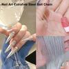 Цепочки для ногтей Золото Серебро Камни для ногтей Бусины 50 см Декор 3D Металл Стальные шарики Металлический панк-стиль Украшение для ногтей Ювелирные изделия для ногтей Шарм для ногтей