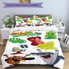 3pcs Zig & Sharko Bedding Set Duvet Cover Closure Includes 1 Duvet Cover & 2 Pillowcases, Soft and Comfortable for All Seasons.