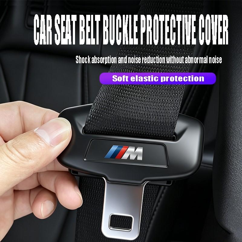 For BMW E82 M Logo Car Soft touch Silicone Seat Belt Buckle Protective Cover Decorative Accessories For BMW X1 X2 X3 X5 X4 X6 X7 iX3 F20 F10