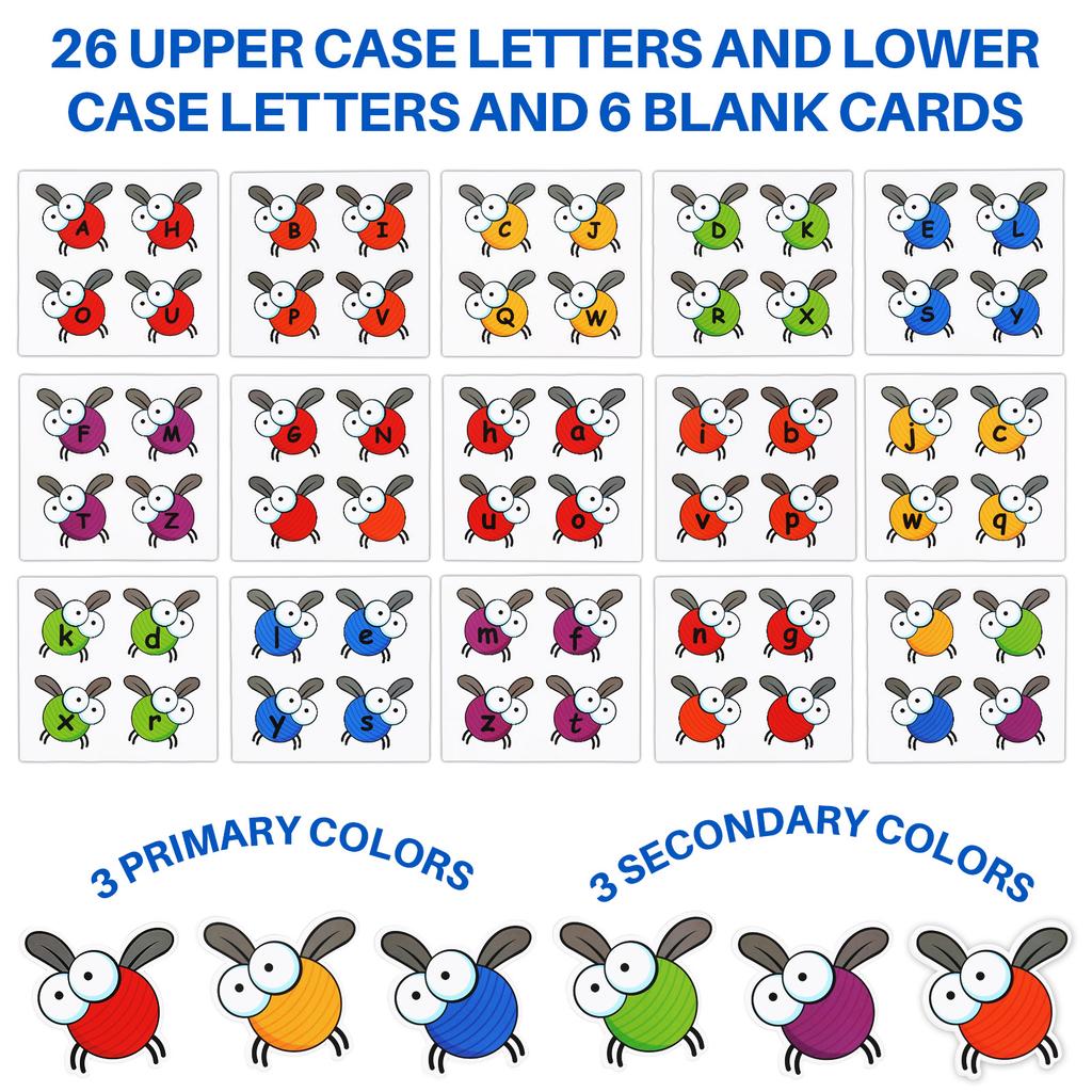 Educational Alphabet & Color Recognition Toy: Swat ABC Board Game for Kindergarten & Preschoolers,Uppercase & Lowercase Learning