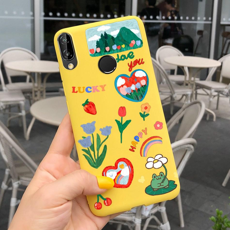 Чехол для Huawei P20 Lite Nova 3e ANE-LX1 ANE-LX2 Милый Мультяшный Конфетный Цвет Силиконовые Чехлы для Телефона Для Huawei P20lite Мягкая TPU Обложка