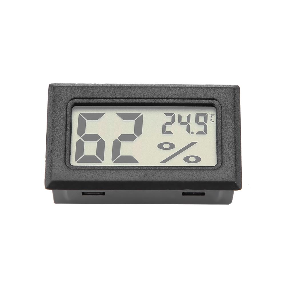 Embedded Digital Hygrometer Thermometer Humidity Temperature Monitor with Built in Probe Black