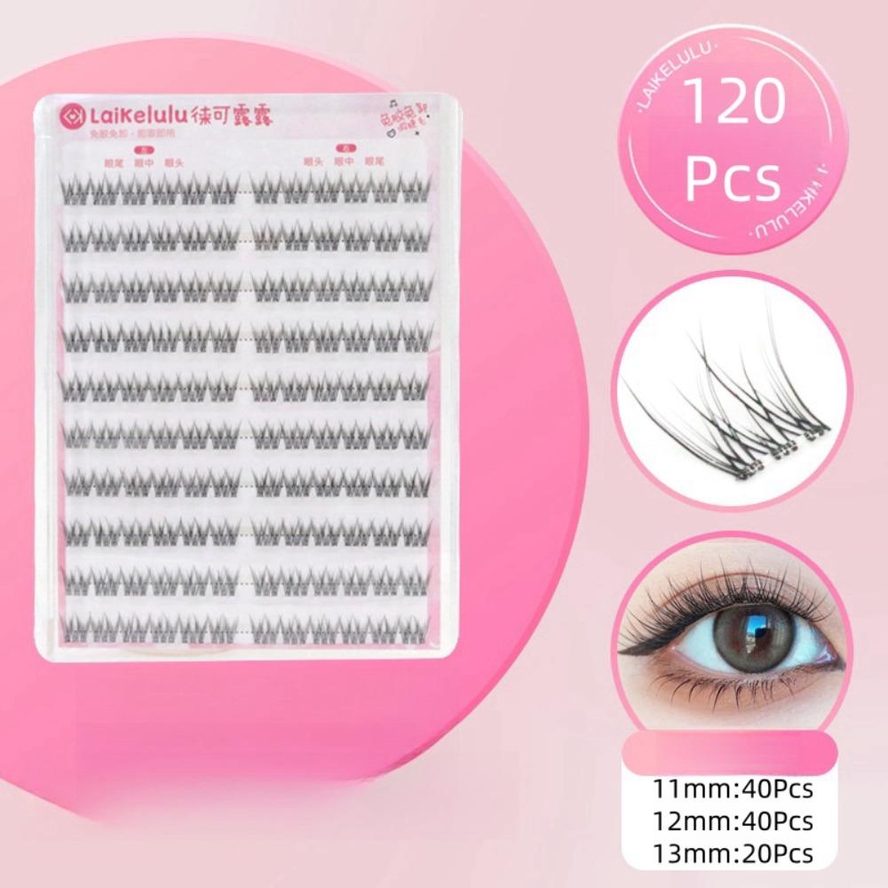 Comic Eye Glue Free Fake Eyelashes Soft Cluster False Lashes Individual Fake Eyelashes  Make Up
