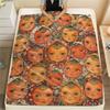 1PC Retro Floral And Fruit Art Print Flannel Blanket, High quality All Seasons, Home Decor, Warmth and Comfort, Perfect for Christmas Gifts