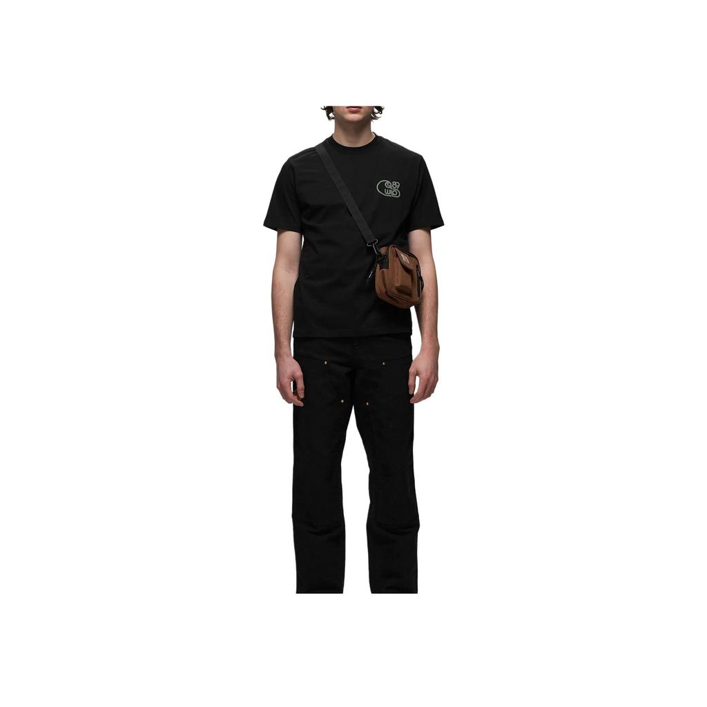 Carhartt WIP Мужская футболка с коротким рукавом и круглым вырезом с принтом Черная I033172-1XD-XX