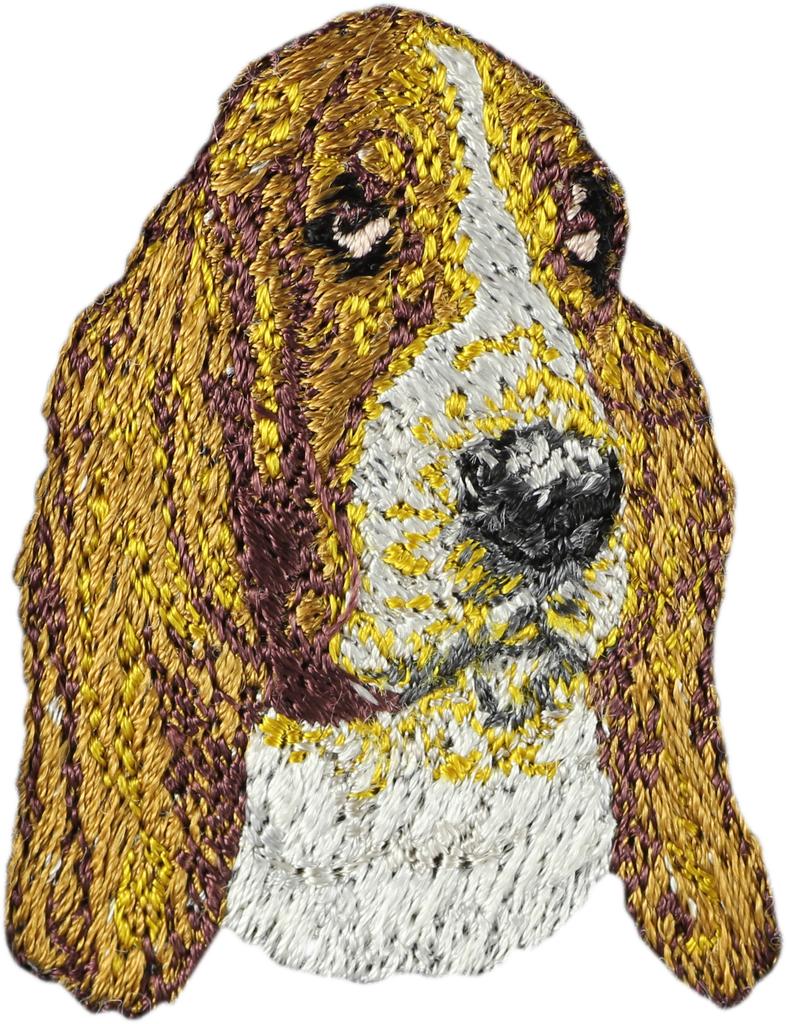 Basset Hound - Naszywka W Kształcie Psa, Haftowana Łatka, Unikatowa Ozdoba Do Plecaka Marki Art-Dog