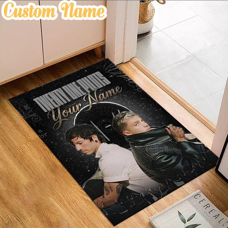 Custom Name Twenty One Pilots Music Evolution Rug, Office Rug, Chair Rug, Carpet for Living Rooms, Doormat Game Rug Home Decor Christmas Gifts