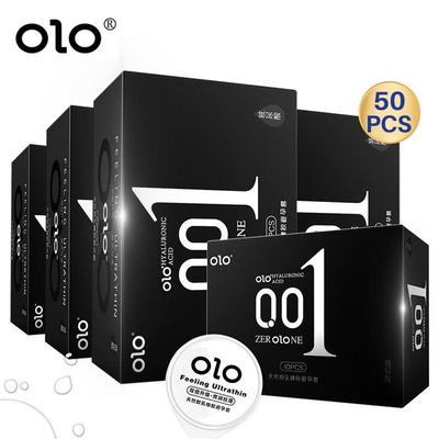 Презервативы OLO001, ультратонкие презервативы с закрытым сенсорным экраном, 50 шт., презервативы со смазкой на основе гиалуроновой кислоты для мужчин