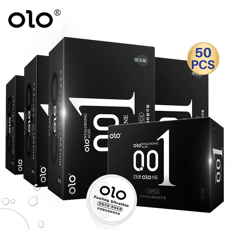 Презервативы OLO001, ультратонкие презервативы с закрытым сенсорным экраном, 50 шт., презервативы со смазкой на основе гиалуроновой кислоты для мужчин