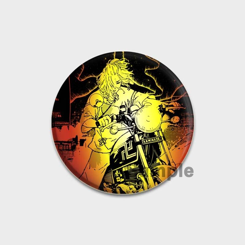 58 мм значок Мстителей Токио, аксессуары в стиле аниме, брошь на булавке, украшение для рюкзака, детские подарочные броши для женщин, ювелирные изделия, одежда, искусство