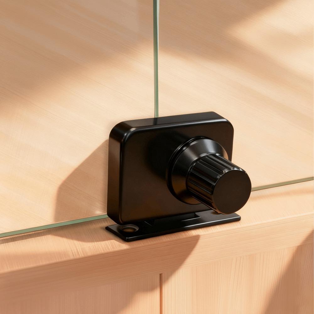 Zincs Alloys Glass Cabinet Lock High Strength Non Perforated Door Lock Easy To Install Corrosion Resistant Single Door Latch